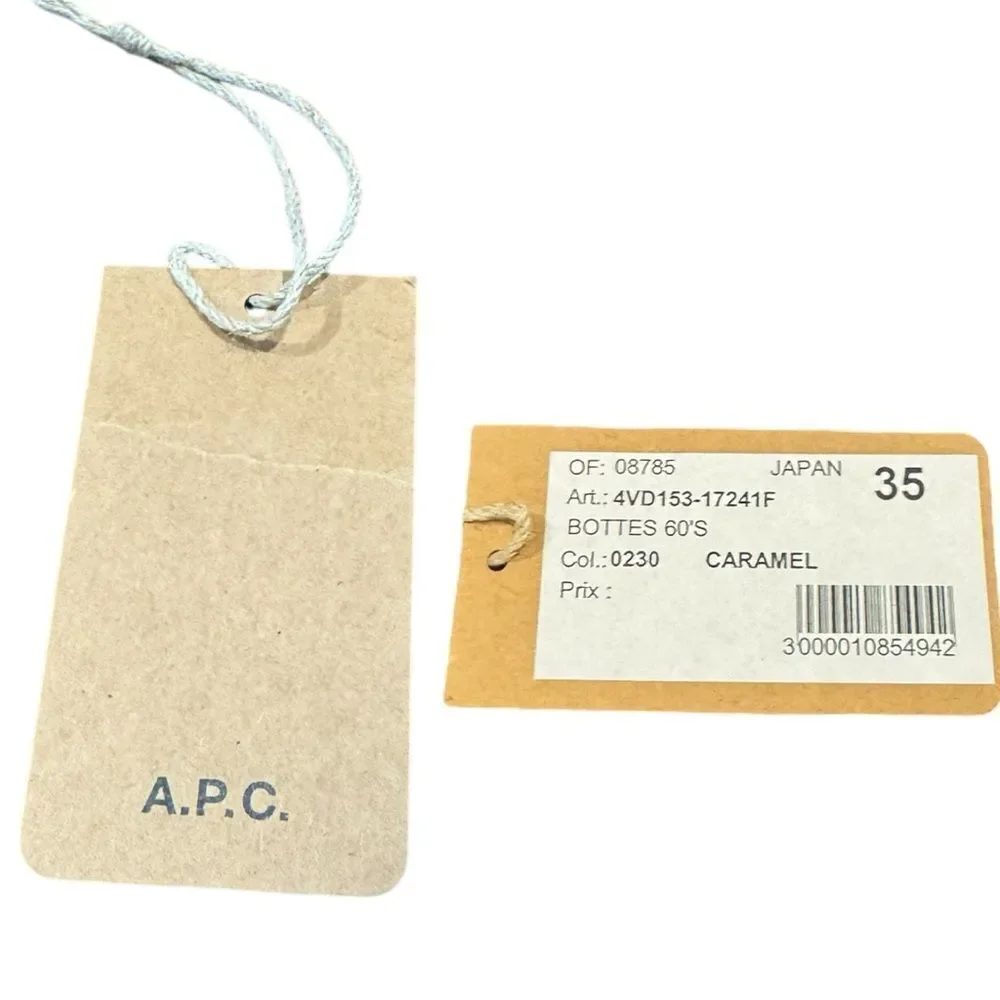 A.P.C. Women's Bootes 60's Caramel Wedge Fur Winter Boots 35